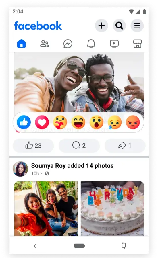 facebook lite screenshot